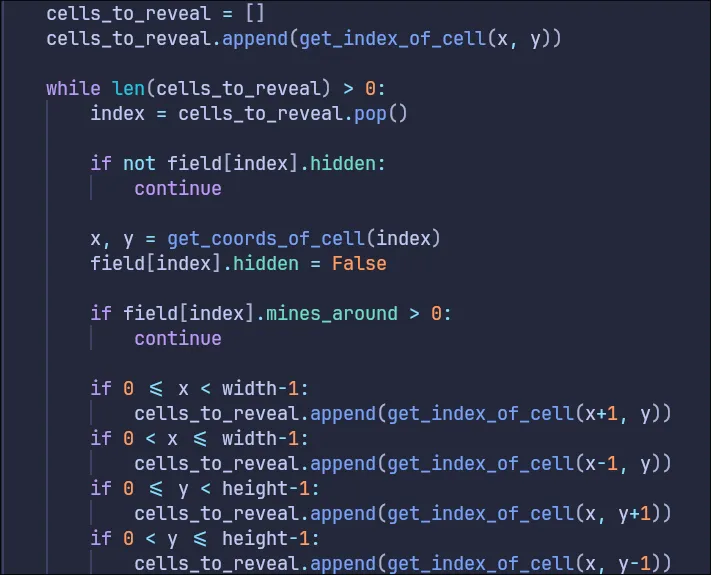 Figure 4 – Flood‑fill algorithm for empty cells
