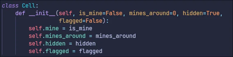 Figure 1 – “Cell” class