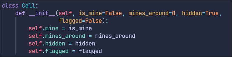 Рисунок 1 --- Класс «Cell»